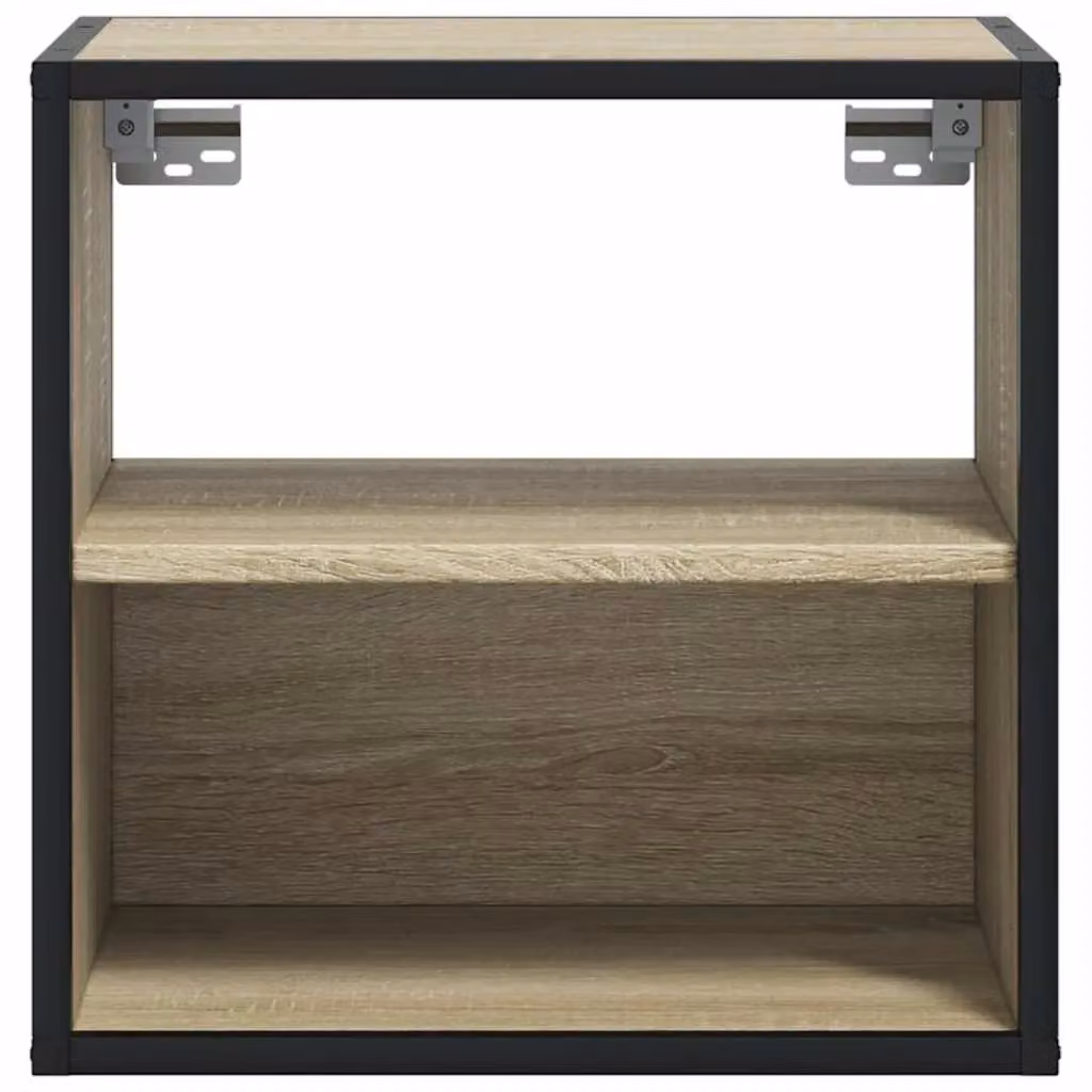 Berkfield Home Wall-mounted Bedside Cabinets, 2 Pack, Sonoma Oak, Brown, W: 40 cm, D: 31 cm, H: 39.5 cm – 4