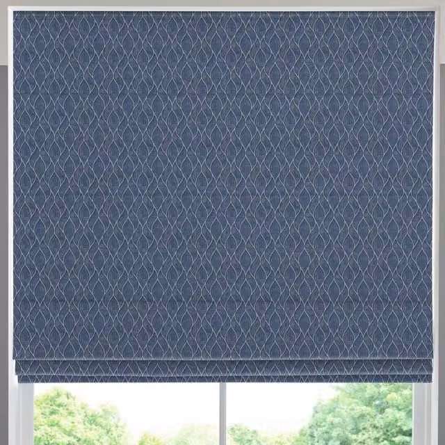 Simply Collection Blue Graphic Blackout Roman Blind