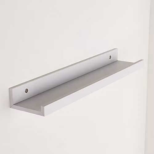 Core Products Du48Wh Wall Mounted Wood Shelf, White, W: 48 cm, D: 10 cm, H: 4.6 cm