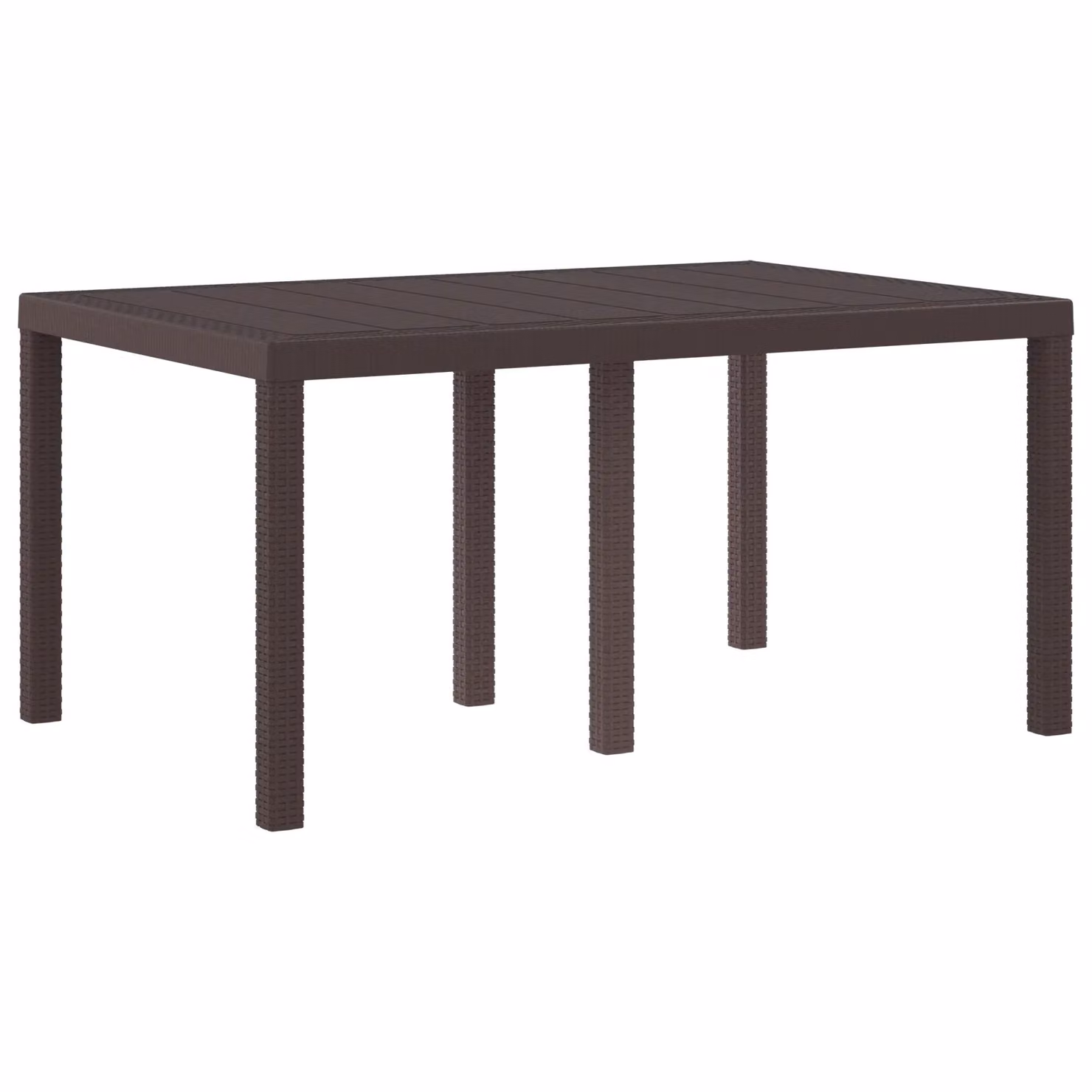 Berkfield Home Brown Poly Rattan Garden Table W/D/H: 150 x 100 x 73 cm – 2