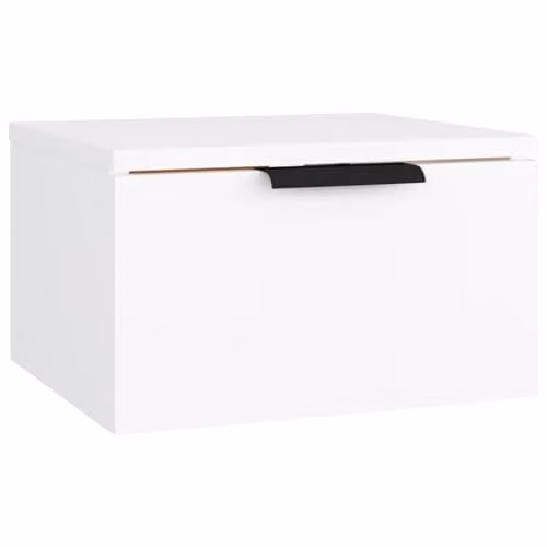 vidaXL Wall-mounted Bedside Cabinet White W/D/H: 34 x 30 x 20 cm