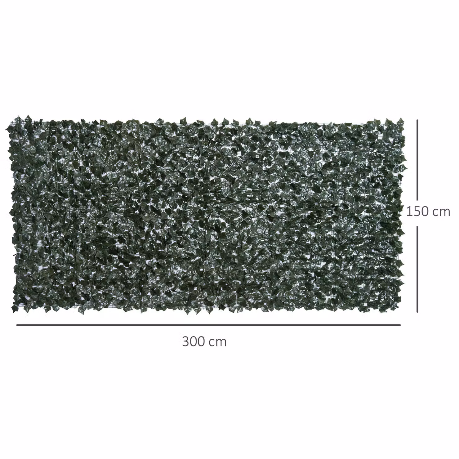 Outsunny Artificial Hedge Screen, Set of 2 Green Leaf Panels for Garden and Indoor Privacy, H x W: 150 x 300 cm – 3