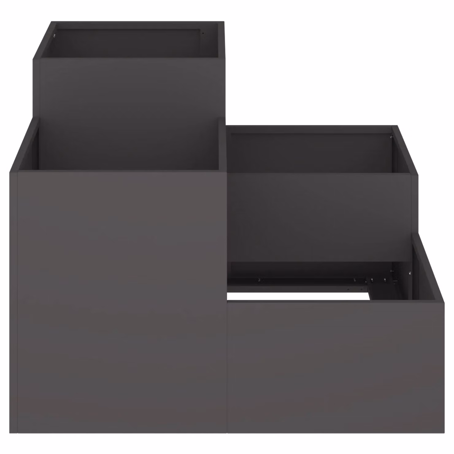 Berkfield Home Black Steel Garden Planter Tub W/D/H: 100 x 100 x 60 cm – 3