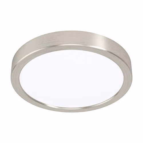 Loops Round Surface Mounted LED Wall and Ceiling Light, Silver, 210mm, 16.5W, 4000K Cool White