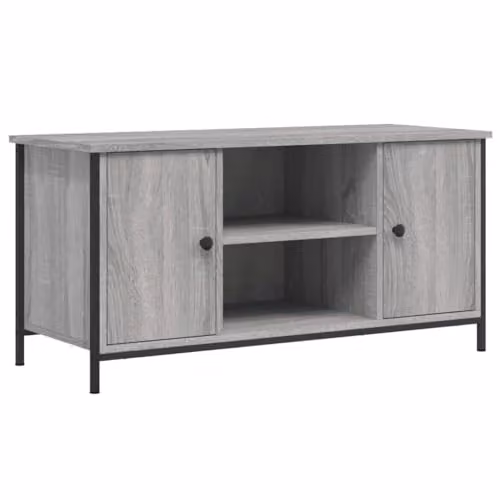 vidaXL Industrial TV Cabinet in Grey, W/D/H: 100 x 40 x 50 cm