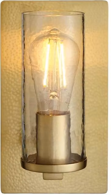 Netlighting Palermo Wall Lamp in Gold and Brass with Transparent Glass