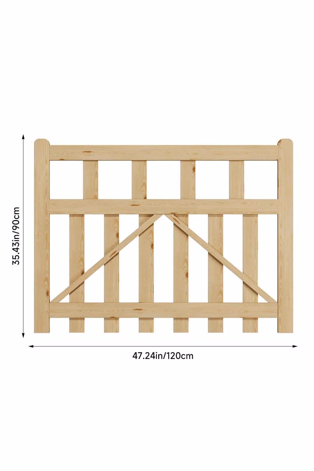 Living and Home Brown Wooden Outdoor Garden Pedestrian Gate, W/H: 121.92 x 91.44 cm – 3