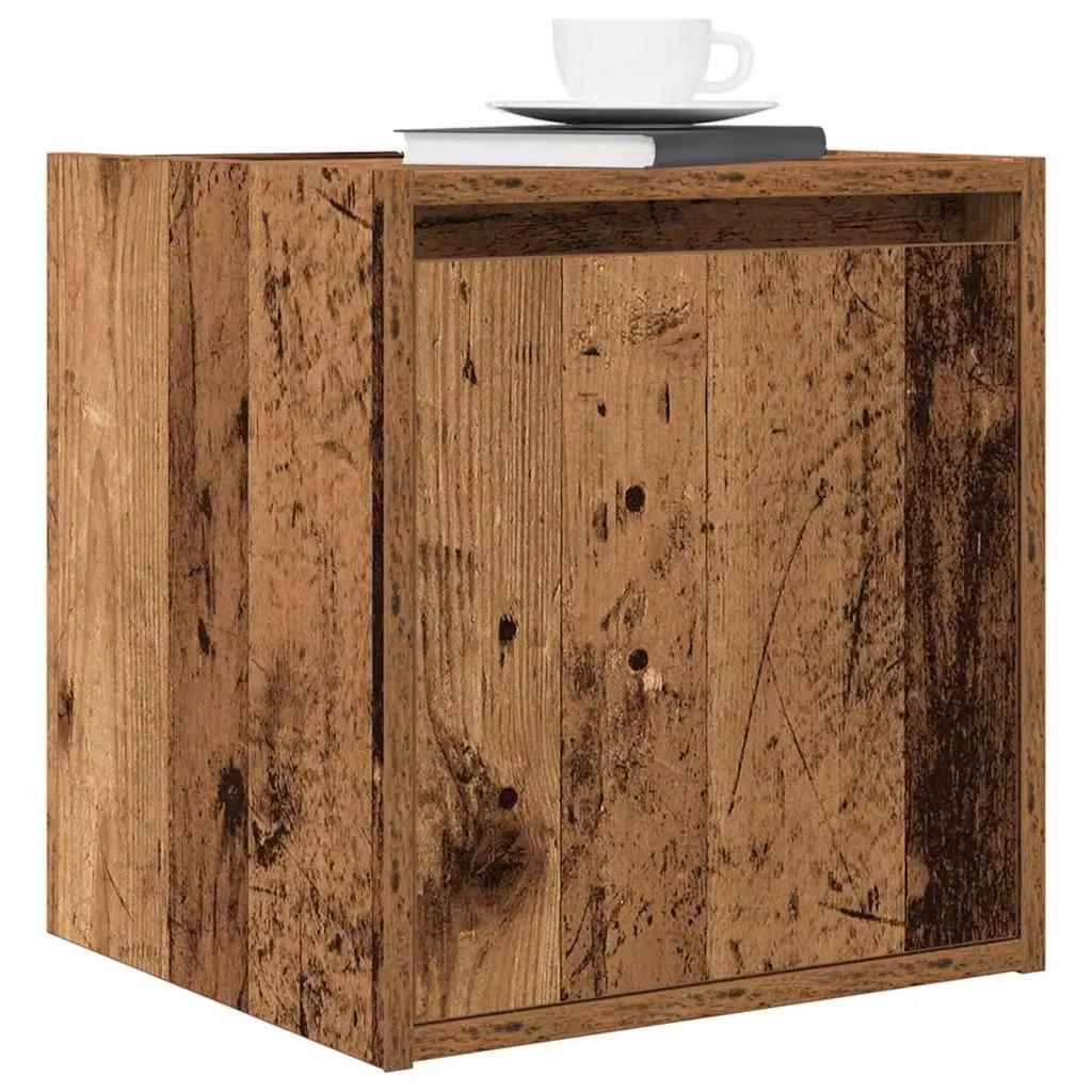 Berkfield Home Wall-Mounted Bedside Cabinets, 2 Pack, Brown, W/D/H: 38 x 34 x 40 cm – 3