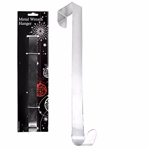 VFM e-Store Silver Metal Christmas Wreath Hanger