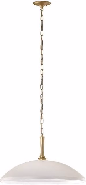 Kichler Delarosa Dome Pendant Light in White and Champagne Bronze with E27 Bulb Holder – 1