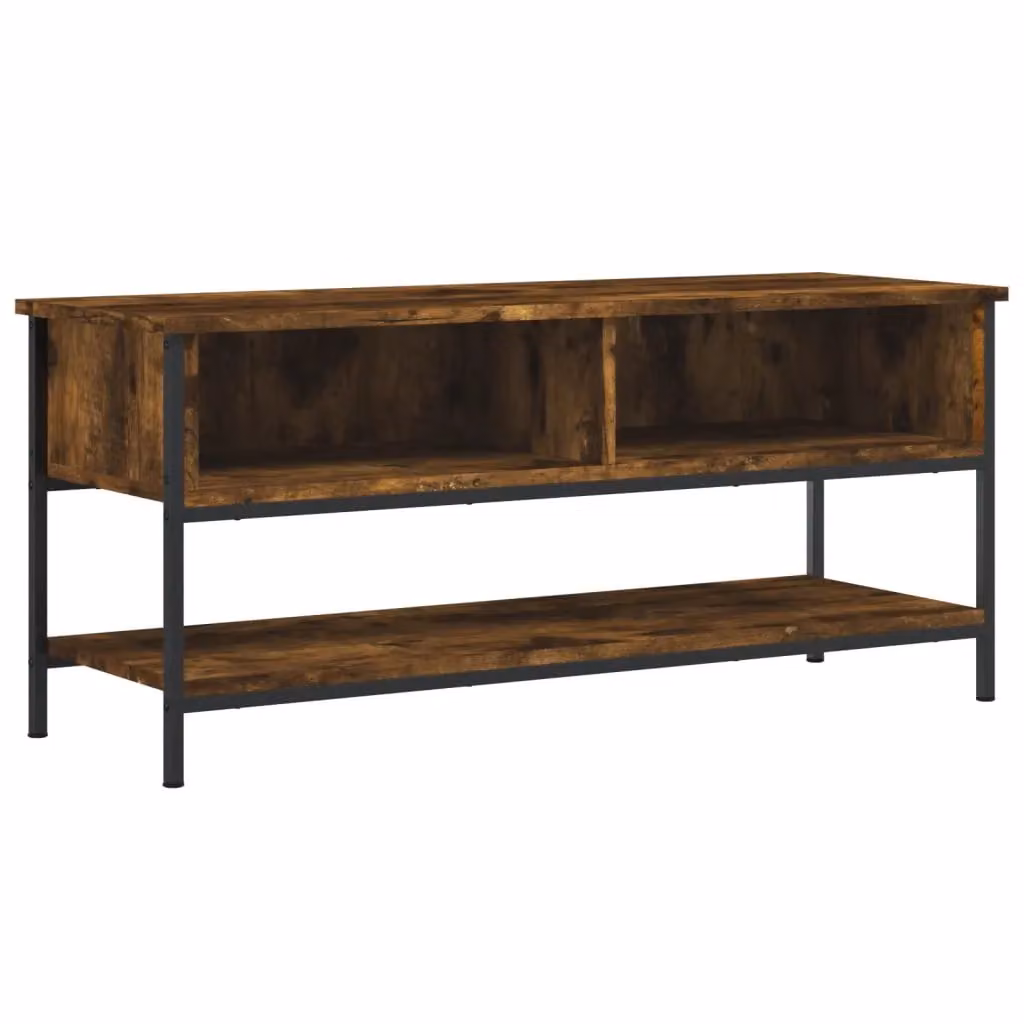Berkfield Home Smoked Oak TV Cabinet in Brown, W/D/H: 100 x 35 x 45 cm – 2