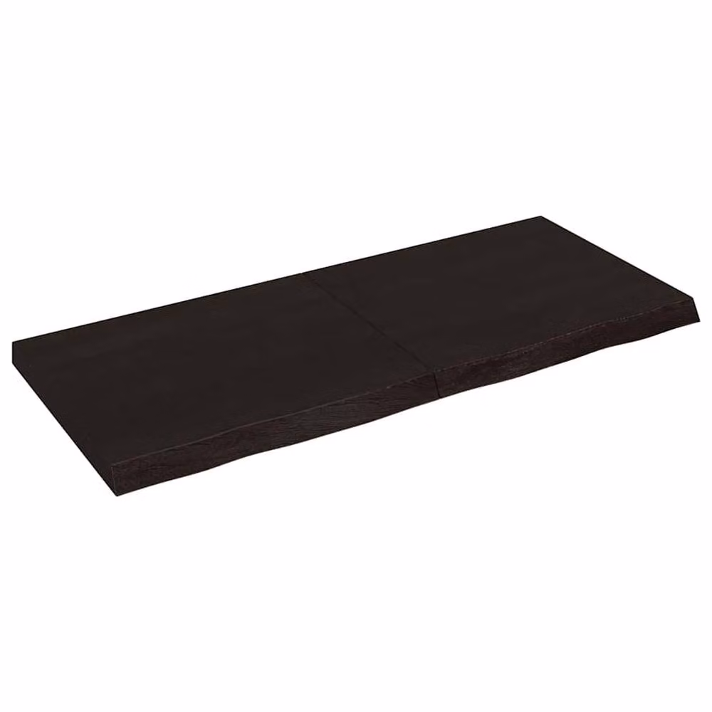 Berkfield Home Table Top Dark Grey Treated Solid Wood Oak W/D/H: 140 x 60 x (2-6) cm – 2