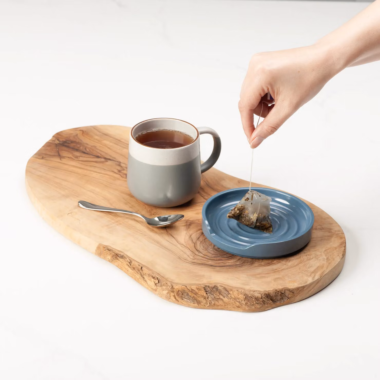 Zeal Melamine Circular Spoon Rest in Blue, Diameter: 12 cm – 3