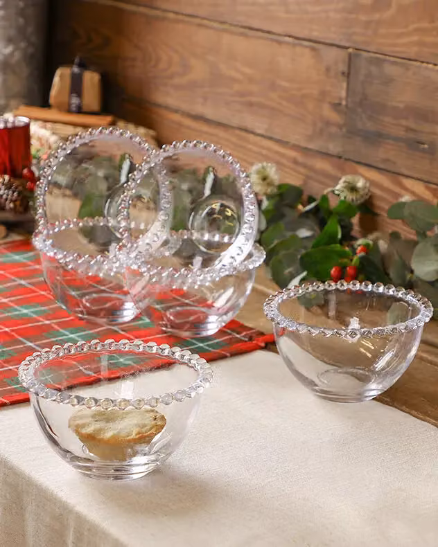 Dibor Bella Perle 18 Piece Glass Dinner Set in Clear – 6