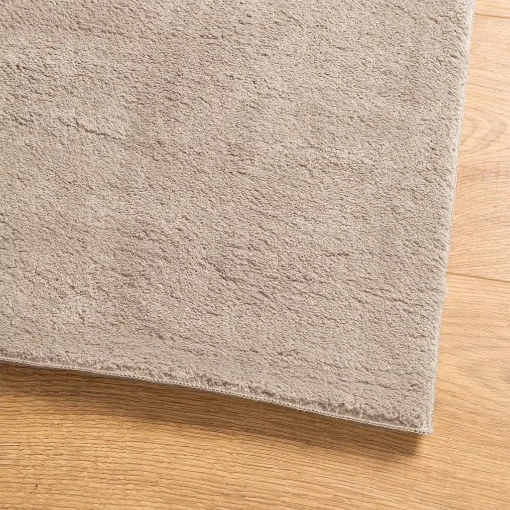 Berkfield Home HUARTE Short Pile Washable Soft Rug in Sand and Brown, W: 80 cm, L: 200 cm – 2