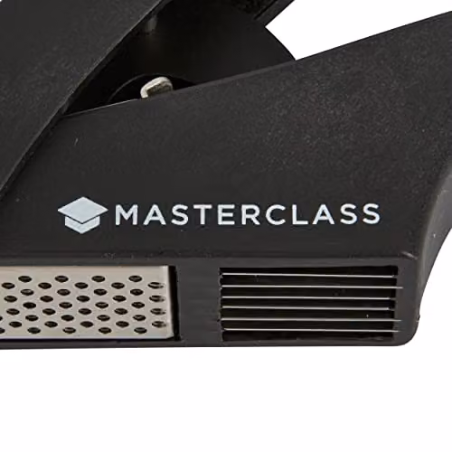 MasterClass Garlic Press and Slicer in Black with Stainless Steel and Ergonomic Grip – 5