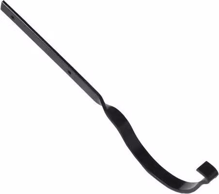 Hargreaves Premier Cast Iron Beaded Half Round Gutter Side Rafter Bracket, Black, 150mm