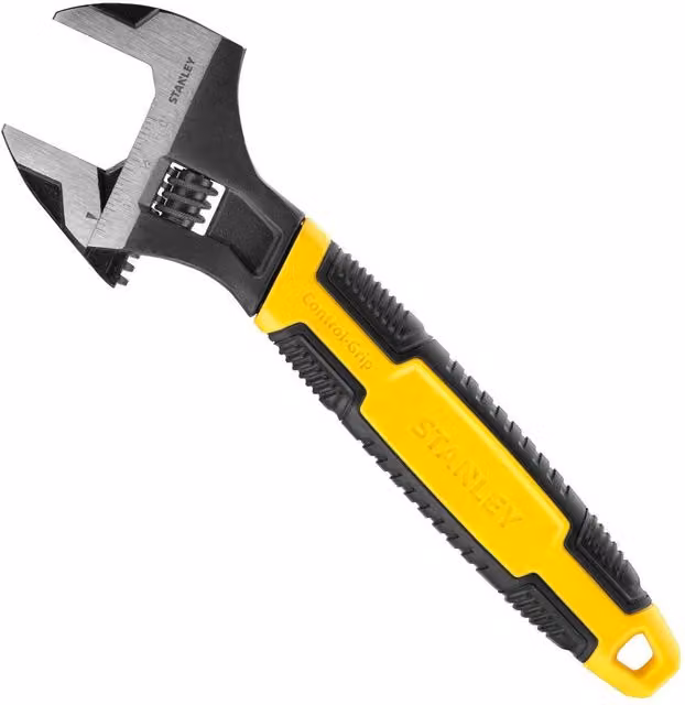 Stanley Bi-Material Adjustable Wrench in Yellow – 1