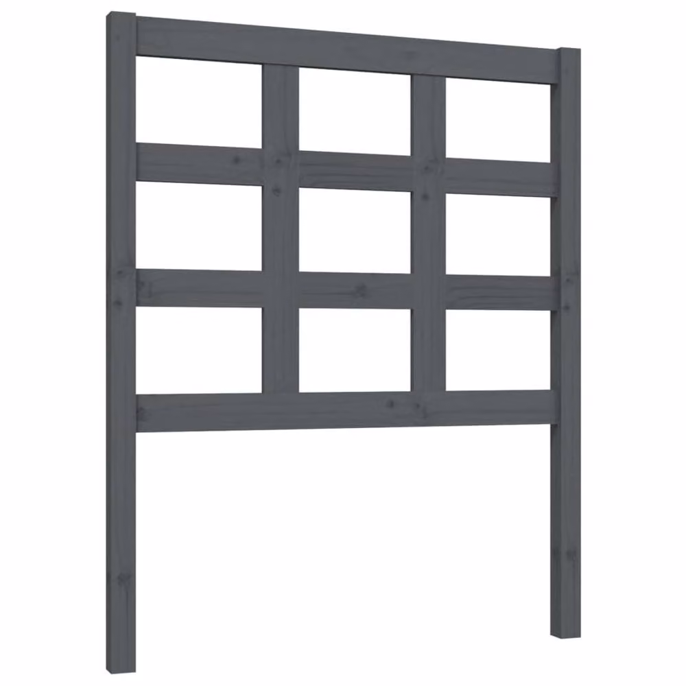 Berkfield Home Beautiful Bed Headboard in Grey Solid Pine Wood, W/D/H: 80.5 x 4 x 100 cm – 3