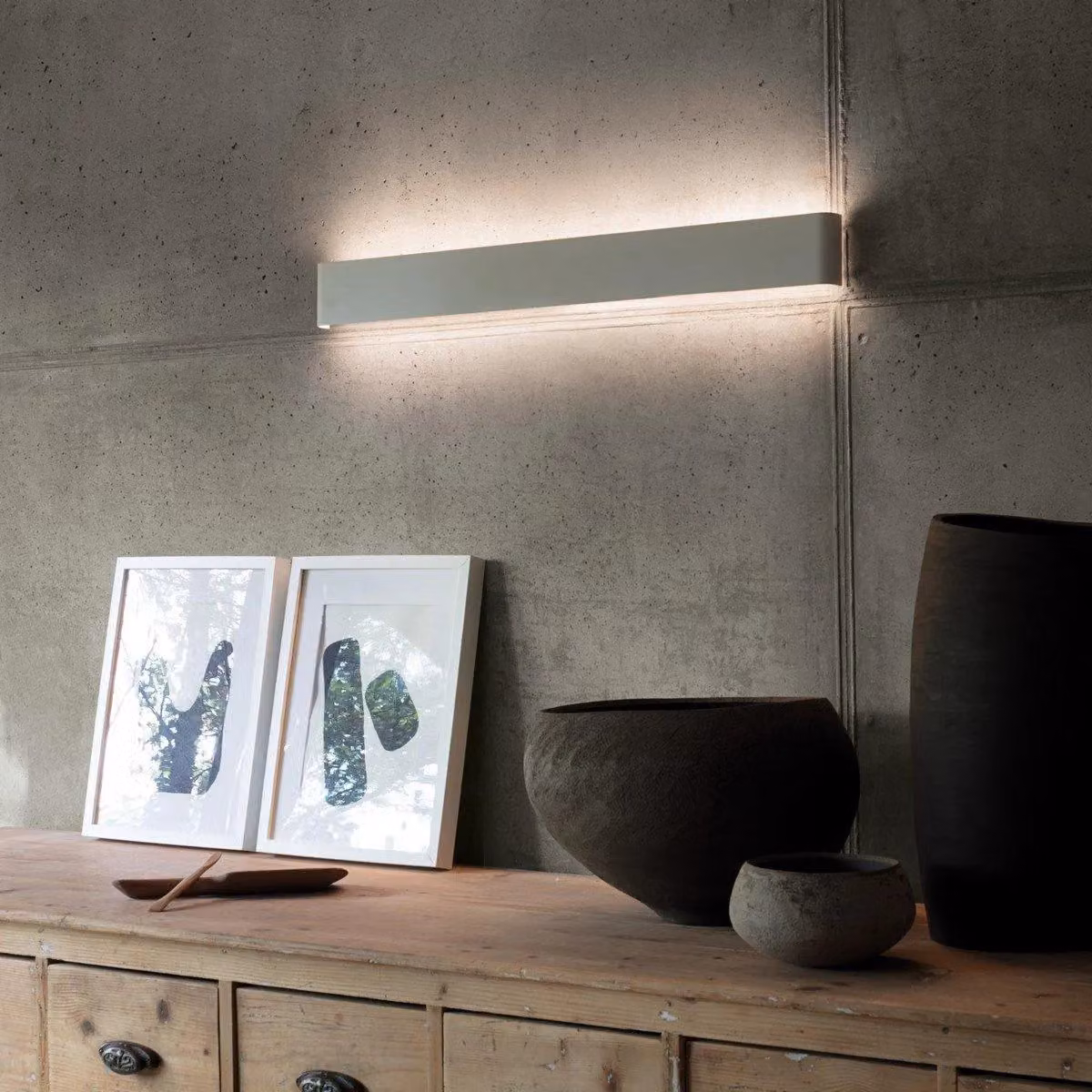 Netlighting Ideal Lux Delta 83cm Integrated LED Wall Lamp, White, 3000K Warm White – 2