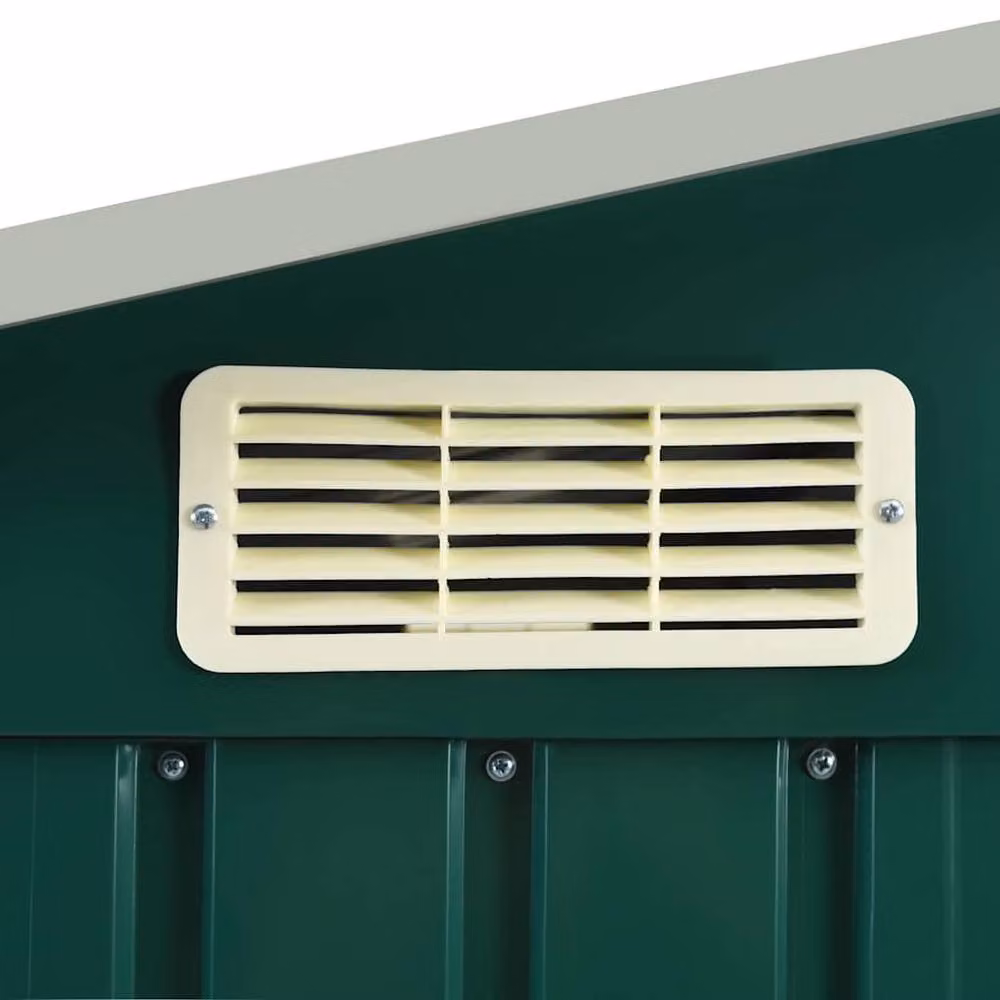 Berkfield Home Garden Shed with Shelving in Green, W/D/H: 205 x 130 x 183 cm – 5