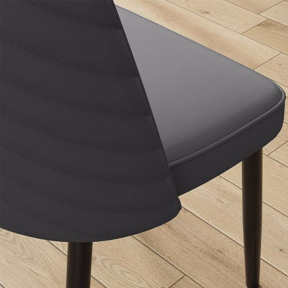 Furniture Maxi Misa Set of 2 Grey Velvet Dining Chairs – 2