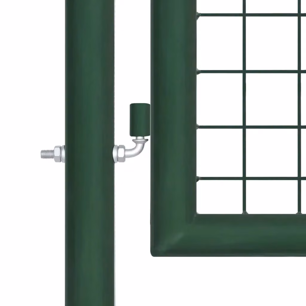 Berkfield Home Green Galvanised Steel Mesh Swing Garden Gate, W: 390 cm, H: 75 cm – 2