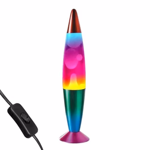 Global Gizmos Multicolour Rainbow Lava Lamp, Height: 40 cm – 1
