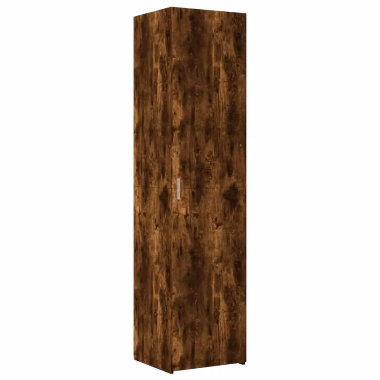 Berkfield Home Smoked Oak Highboard in Brown, W/D/H: 45 x 42.5 x 185 cm