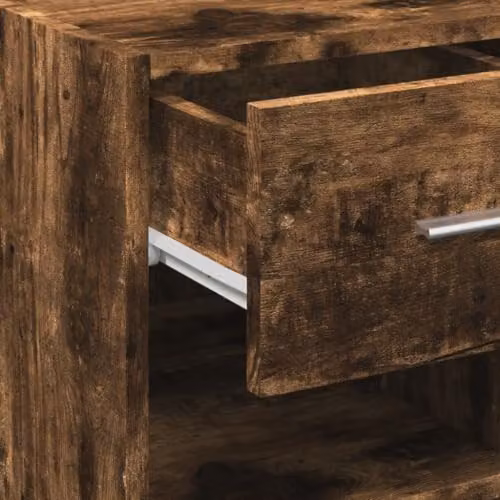 vidaXL Modern Sideboard in Smoked Oak, Brown Engineered Wood, W/D/H: 30 x 42.5 x 93 cm – 4