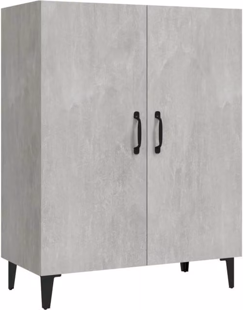 Berkfield Home Sideboard in Concrete Grey, W/D/H: 70 x 34 x 90 cm