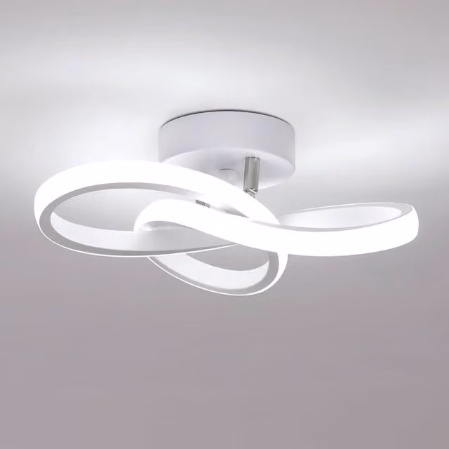 COMELY Modern Clover-Shaped LED Ceiling Light, 22W, White – 1