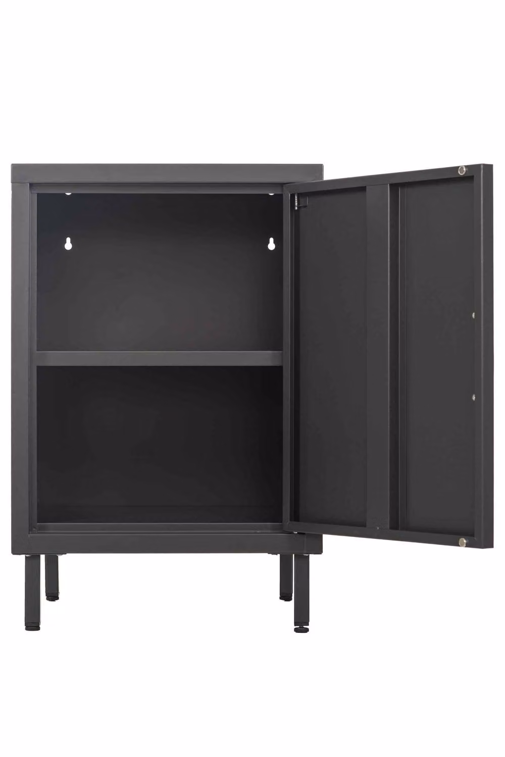 Scandi Home Scandinavian Metal Storage Locker in Matt Grey, W/D/H: 40 x 40 x 60 cm – 2