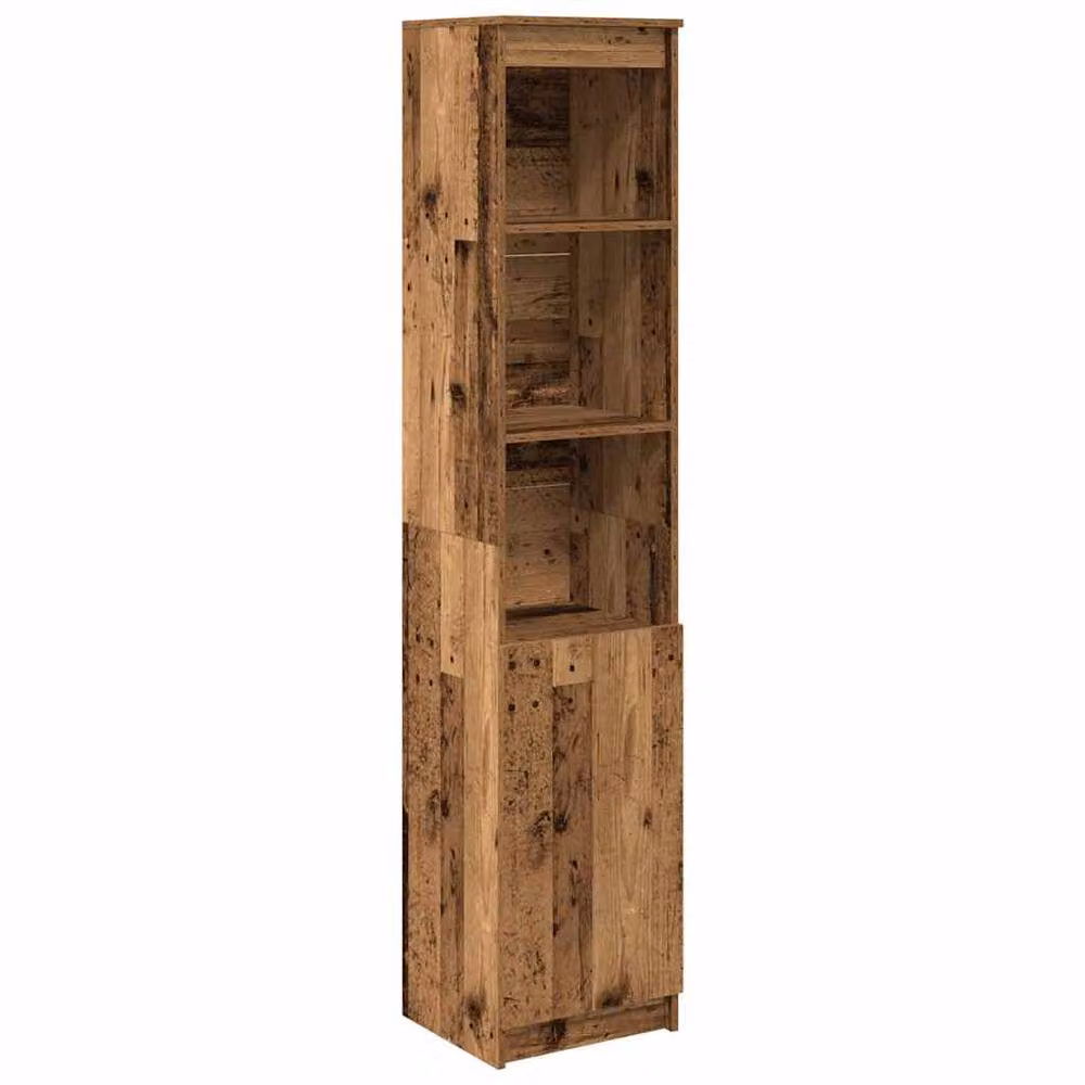 Berkfield Home Old Wood Highboard in Brown, W/D/H: 37.5 x 35 x 180 cm – 2