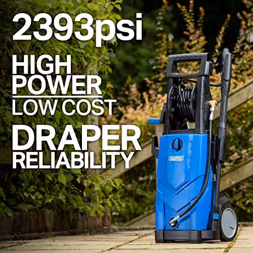 Draper 165Bar Electric High Powered Pressure Washer in Blue with 6m Hose – 2