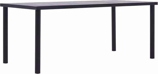 Berkfield Home Modern Rectangular Dining Table in Black and Grey, W/D/H: 200 x 100 x 75 cm
