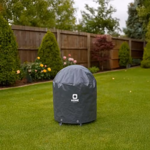 Home Source Grey Waterproof Polyester Charcoal Grill Protective Cover, Diameter: 75 cm – 2