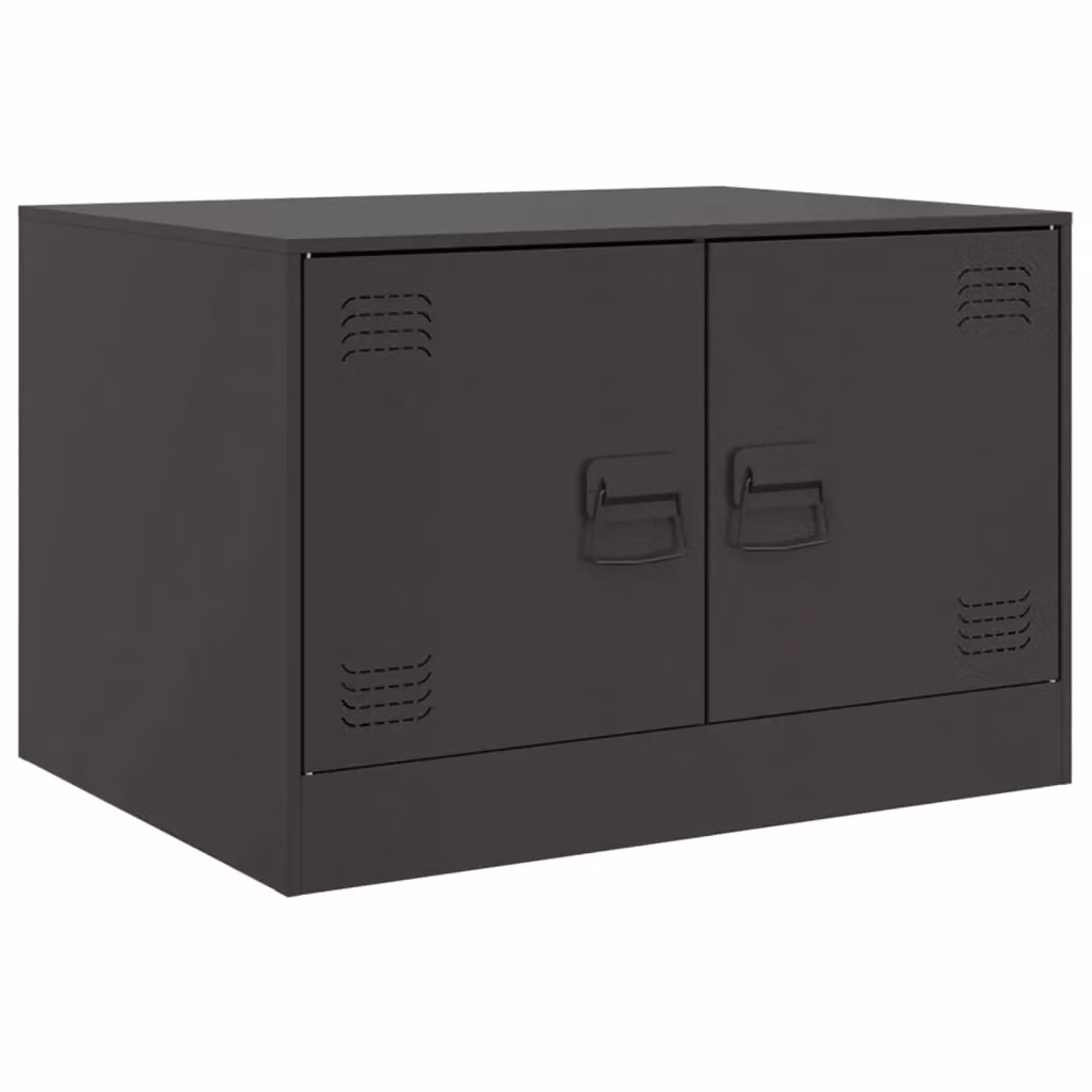 Berkfield Home Black Metal Coffee Table W: 67 cm, D: 50 cm, H: 44 cm – 2