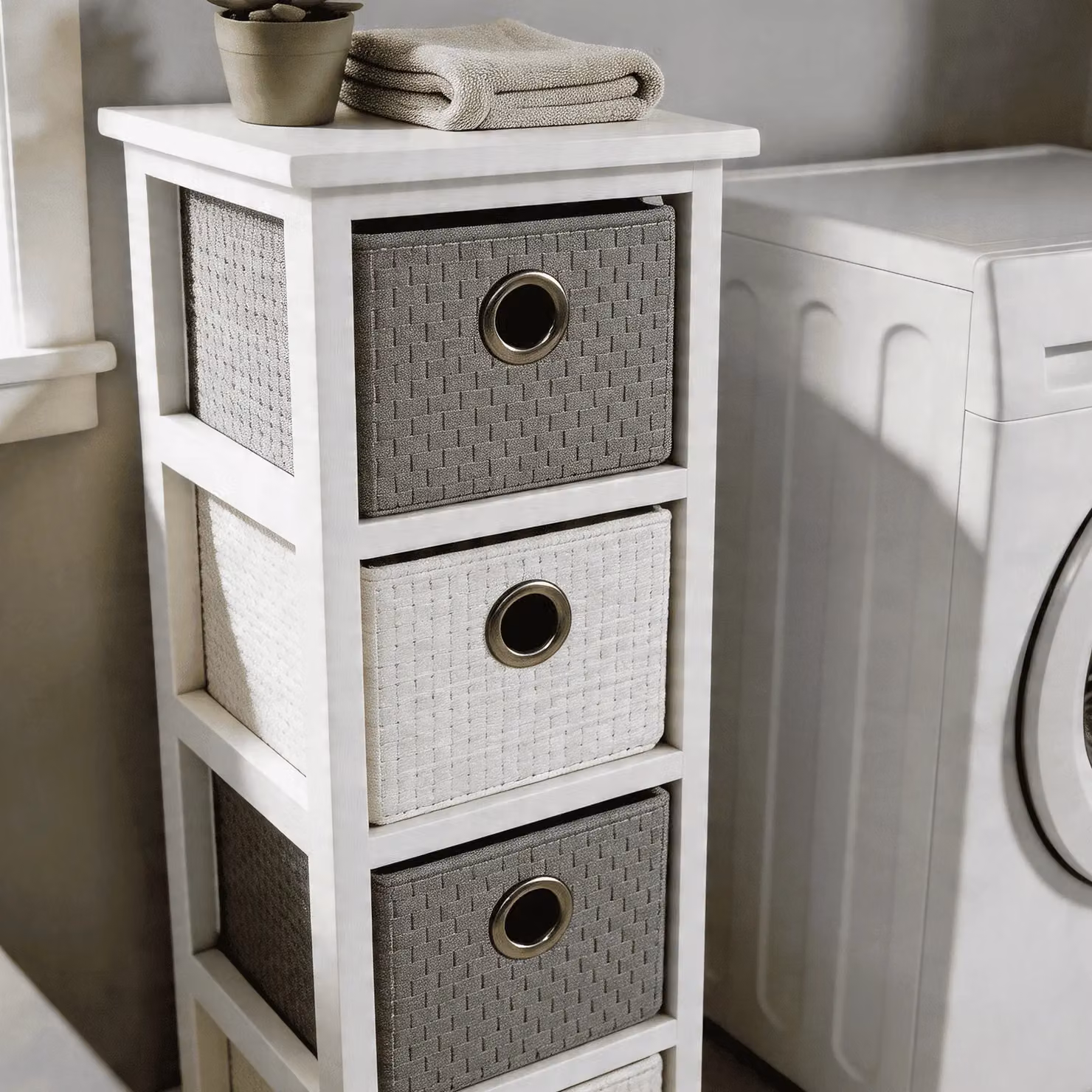 Home Source 4 Drawer Wooden Storage Organiser Chest in White – 2