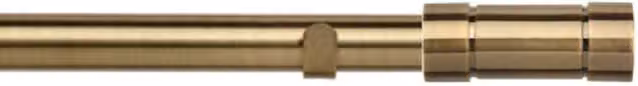 New Edge Blinds Metal Eyelet Curtain Pole Set with Aspect Finials in Bronze, Length: 380 cm – 1