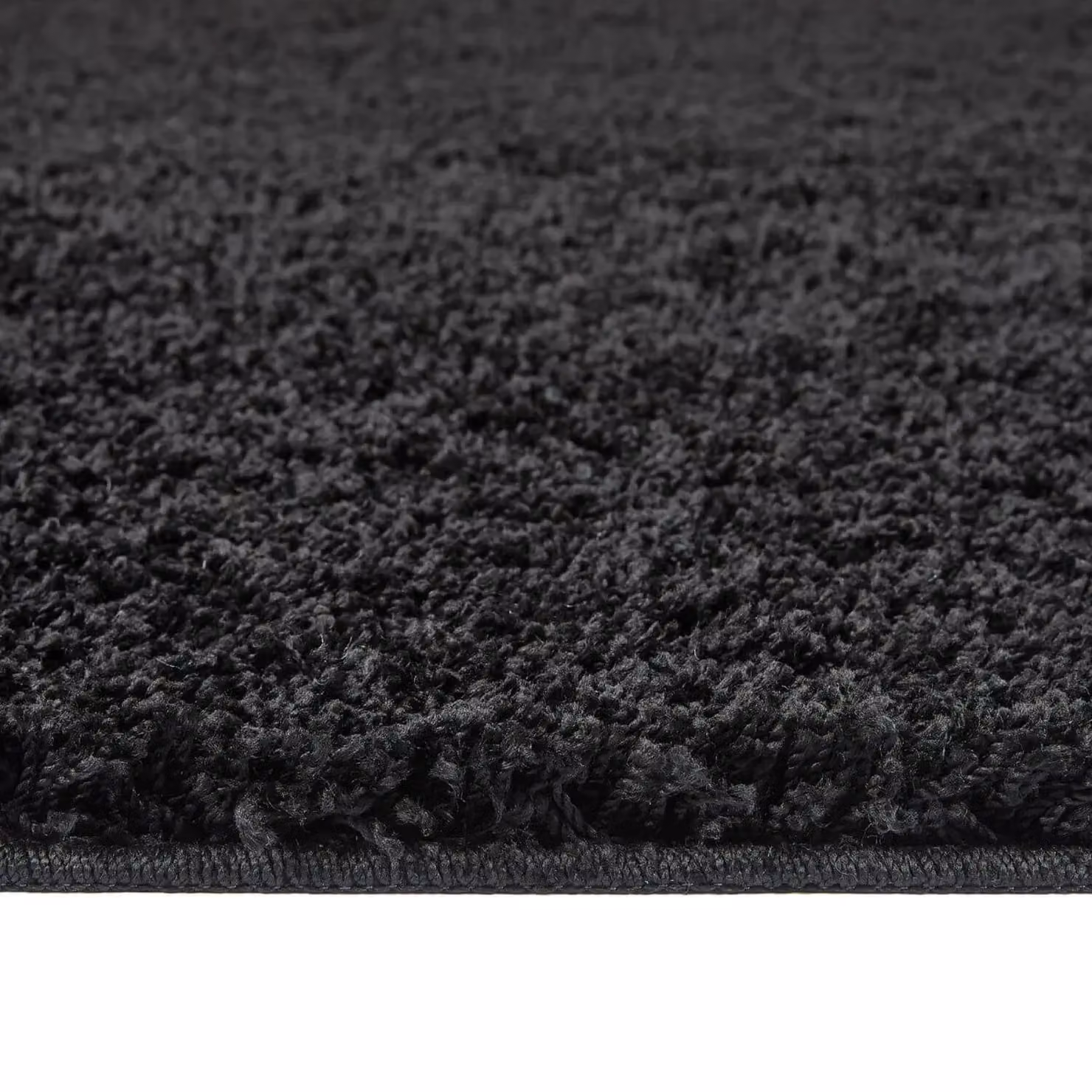 THE RUGS My Mat Black Washable Non Slip Shaggy Rug W: 60 cm, D: 60 cm, H: 1 cm – 6