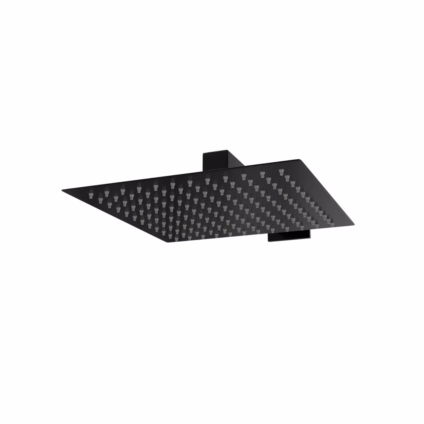 Nes Home Square Slim Rainfall Overhead Shower Head in Matte Black, 250 mm – 3
