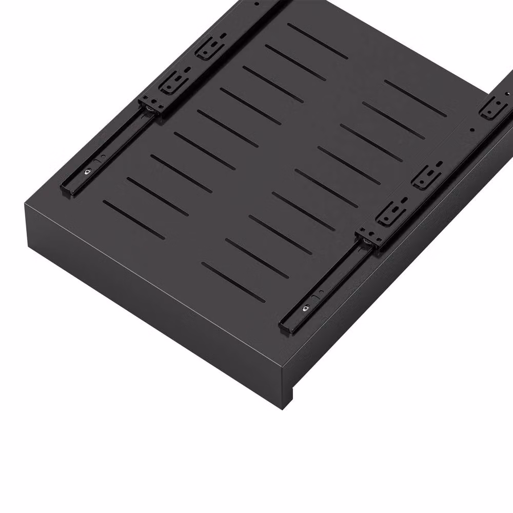 Livingandhome Metal Pull-Out Kitchen Cabinet Storage Rack Drawer Organiser in Black – 4