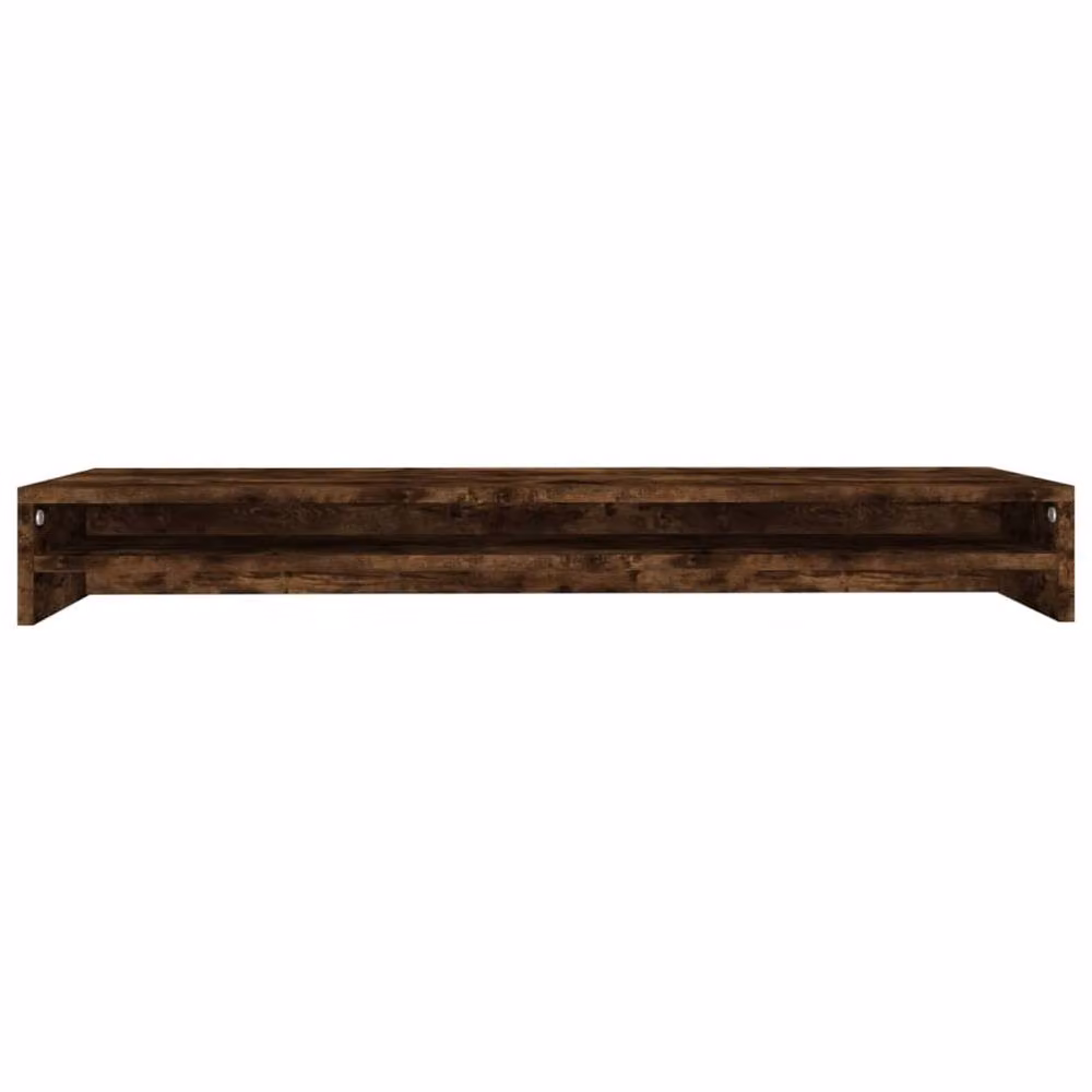 Berkfield Home Monitor Stand in Smoked Oak Brown, W/D/H: 100 x 24 x 13 cm – 4