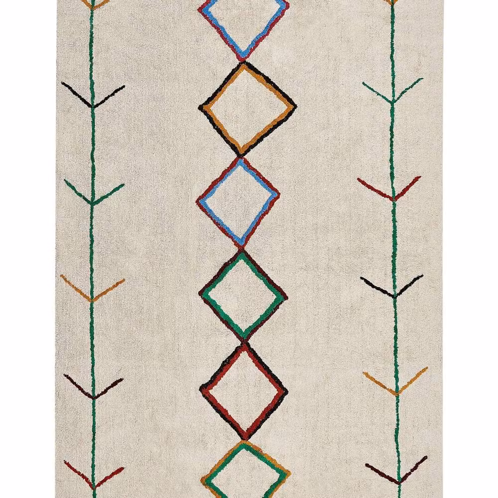 Wyld and Coco Beige and Black Geometric Hand Tufted Cotton and Polyester Rug, W: 160 cm, L: 230 cm – 2