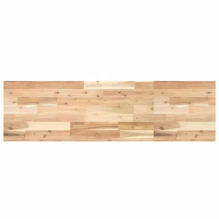 Berkfield Home Floating Shelf in Brown Untreated Solid Acacia Wood, W/D/H: 120 x 40 x 4 cm