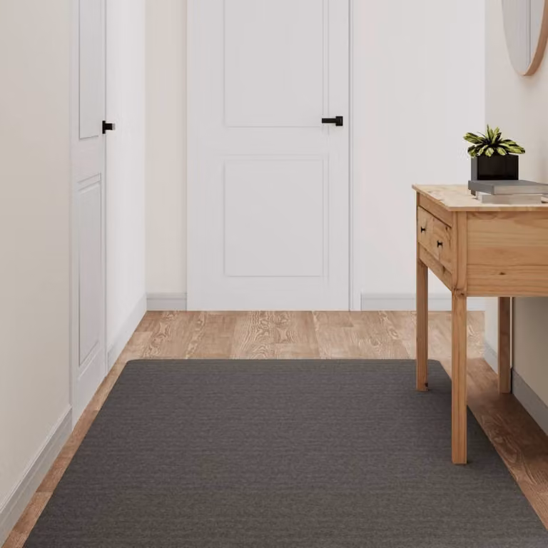 Berkfield Home Round Carpet Runner in Anthracite Grey, W/D: 100 x 180 cm