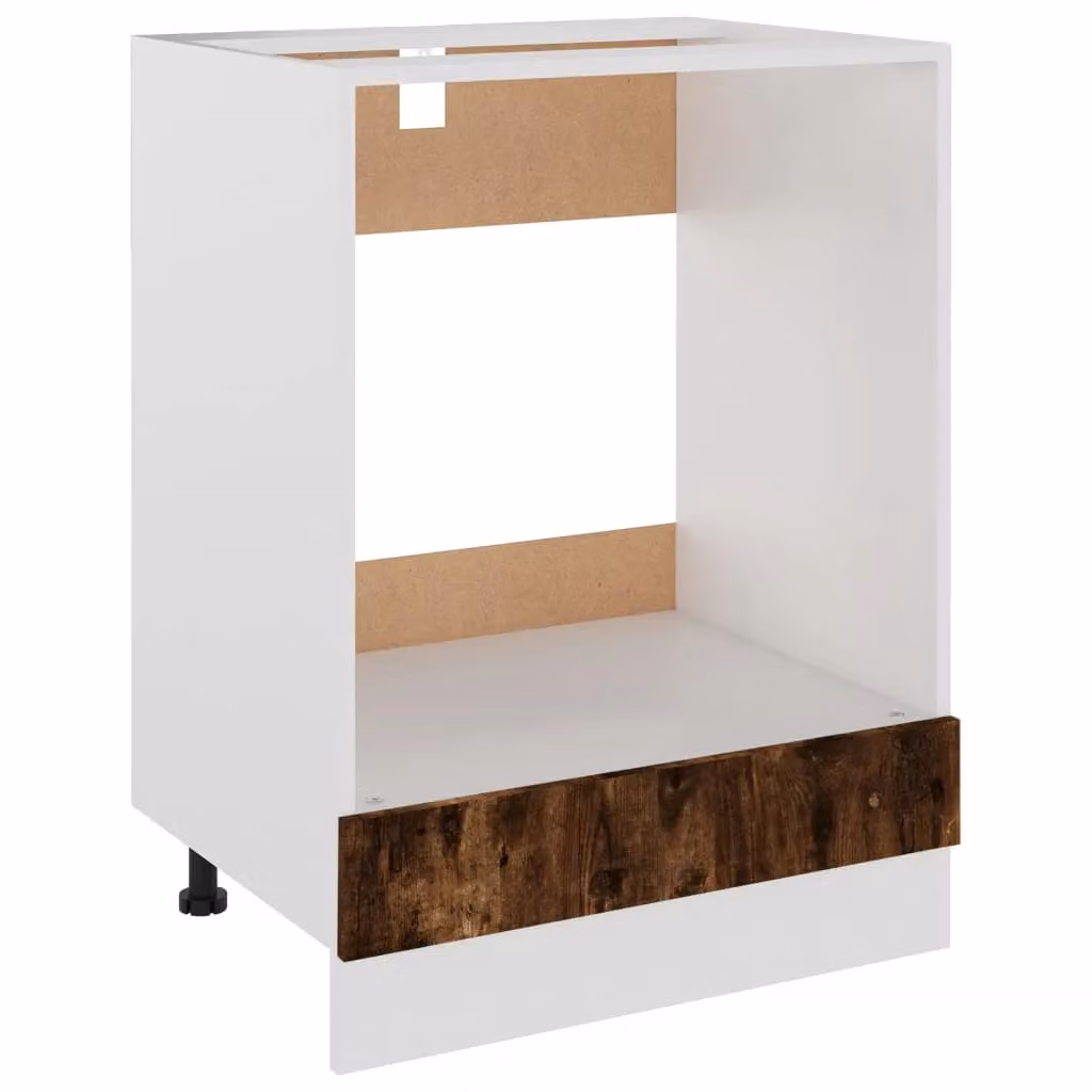 Berkfield Home Smoked Oak Oven Cabinet in Brown, W/D/H: 60 x 46 x 81.5 cm – 2