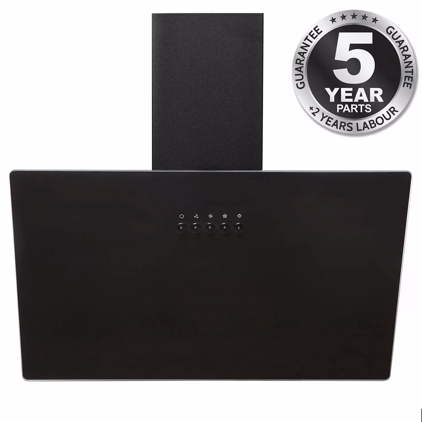 SIA AH60BL Black Glass and Metal Angled Chimney Cooker Hood, Width: 60 cm – 4