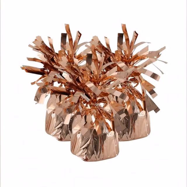 Kingsbury Gifts Pack of 4 Round Gold Tabletop Balloon Weights for Weddings, Birthdays and Parties